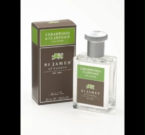 Nước hoa CEDARWOOD & CLARYSAGE COLOGNE St JAMES of London EST 1953 Gỗ Tuyết Tùng và Đàn Hương 50ml của Anh