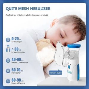Elecstore【COD】Nebulizer Portable Mesh Bernafas Saring Nebulizer Inhaler for Asthma Respiratory Vapor Ultrasonic Inhaler For Adult & Kids