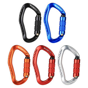 【New Arrival】 Rock Climbing Carabiner Professional Safety Buckle Heavy Duty Caribeaners Auto Locking Carabiners for Rappelling Swing