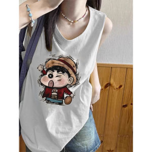 Áo Ba Lỗ Không Tay Cotton Rộng Rãi Phong Cách Mỹ Cổ Điển Hoạt Hình Gợi Cảm Mùa Hè 2025 Áo Khoác Ngoài Cho Nữ