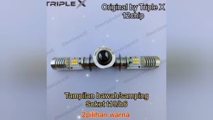 Lampu LED Motor Bohlam Utama T19 H6 M5 P15D HS1 H4 Original Triple X
