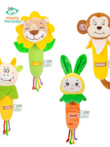 Đồ Chơi Happy Monkey Handheld Rattles Training Early Education for Newborn Babies 0-18 Months Old Toy Đồ Chơi Trẻ Em