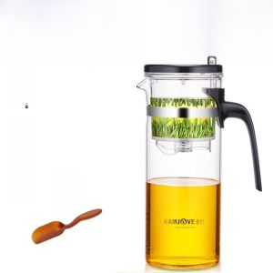 Kamjove Elegant Cup Tea Ceremony Cup Red Flower Teapot Heat-Resistant Glass Teapot with Strainer Tea Infuser Kung Fu Tea Set