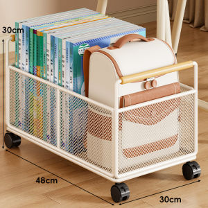 WUBUWEI | Movable Under-Desk Storage Rack With Wheels High Capacity Book Organizer