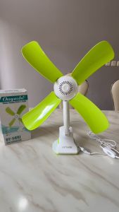 Kipas angin meja dan jepit Ouyashi tipe OY-580J warna hijau (real pic)