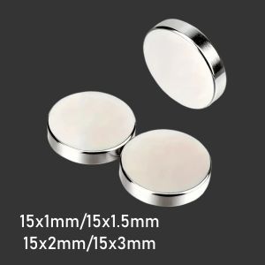 Multiple specifications of 15x1/15x1.5/15x2/15x3 millimeter circular magnets suitable for kitchens refrigerators and warehouses