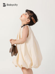 Girls Summer Cotton Pleated Flower Bud Dress Baby Princess Skirt Korean Style Childrens Clothing Babys First Year Outfit