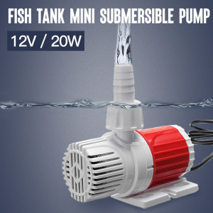 20W 12V 1100L/H Max Flow Submersible Water Pump 5M Max Lift Solar Water Pump Small Size For Fish Tank Aquarium
