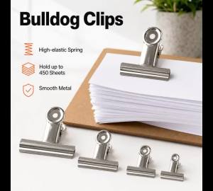 6pcs Stainless Steel round Headed Mountain Shaped Bill Clip Multi-Specification Dovetail Iron Clip for Art Drawing Board
