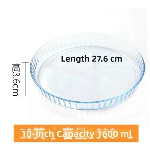 MOLORE | Heat-resistant Transparent Pizza Dish 10 inch
