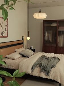 DENGJIANG | French Retro Vintage Style Wooden Pendant Light