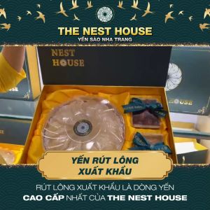 Tổ yến rút lông nguyên tổ xuất khẩu - yến sào cao cấp kèm hộp túi The Nest House