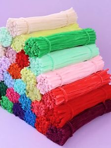 เด็กแฮนด์เมดมาการองสีบิดบิดโรงเรียนอนุบาลรากขนแกะ Plush Strip การศึกษาก่อนวัยเรียนเมลาวัสดุแพ็ค