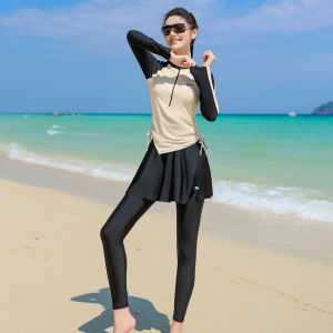 XTEP | Long Sleeve Full Leg Swimsuit For Women Concealing and Slimming