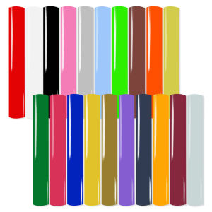 6 Assorted Colors/Pack 20x30cm PU Heat Transfer Vinyl Film Iron on Tshirts Bundle Vinyl HTV for Cut for DIY Parent-child Wear