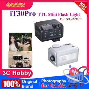 Godox iT30Pro 2.8" Touchscreen Pocket Flash TTL Auto-Exposure 2.4G Wireless Camera Flash for Canon Nikon for Sony Fuji Olympus