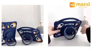 Samsung Tab S6 Lite 10.4 2020 2022 P615 Softcase Casing Rotate Stand Standing Strap Tali Cover Case Anak