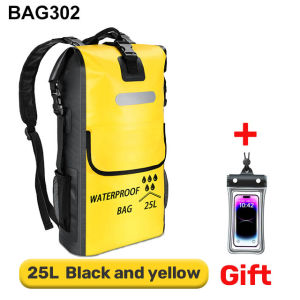 Swimming PVC Pack Dry Bag Backpack for Women Men 25L Waterproof Shoulder Kayak Trekking Drifting Rafting Surfing Boating Bag