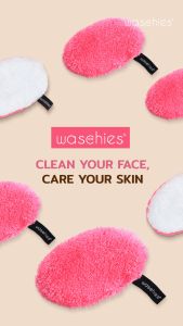วอชชี่้ส์ ผลิตภัณฑ์ทำความสะอาดเครื่องสำอางค์ สีชมพู