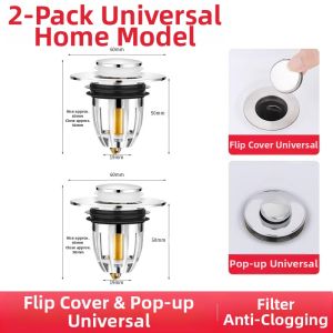 Youqin | Waterproof Drain Stopper with Spring Core and Press-Operated Anti-Odor Cap for Washbasin
