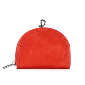 Top Layer Cowhide Leather Coin Purse Womens Fashion Mini Storage Bag Zipper Small Hanging Bag Female Genuine Leather Wallet