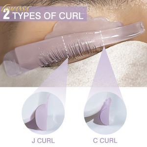 Lomansa 4 Pairs J And C Curl Silicone Eyelash Perm Pad Sticky Lashes Rod Shield Lifting 3D Eyelash Curler Accessorie Makeup Tool