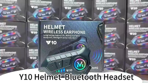 Intercom Y10 Headset Bluetooth 5.3 Helm Sepeda Motor Bluetooth Headset Hands Free Call Kit IPX6 Tahan Air