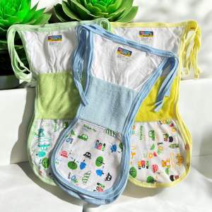 12 PCS Popok Tali kain Cuci Ulang Double Handuk Kombinasi Motif Random Bahan Katun Adem