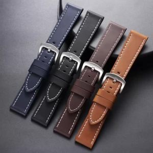 18mm 20mm 22mm 24mm Leather Watch Band for Omega Strap for Seiko for Rolex WristBand Sport Business Soft Bracelet For Smartwatch