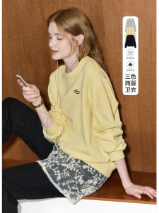KUHNMARVIN | Áo Hoodie Cổ Tròn Phong Cách Dân Dã cho Nữ