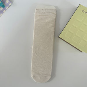 Princess Daily Sweet Butterfly Knot Hollow out Cotton Blend Thin Mid-Calf Socks Breathable Moisture Wicking Home Comfort Stockings