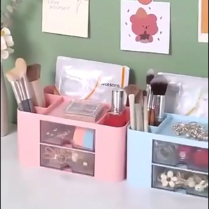 Graceful-3R Box Storage Desktop Multifungsi Rak Kosmetik Organizer Kotak Penyimpanan Alat Tulis Rak Laci Stationery Kotak Storage Serbaguna Laci Aksesoris Meja Dekstop Susun