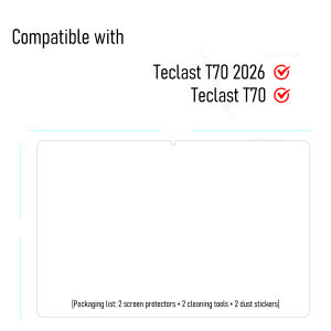 For Teclast T70 2026 Full HD Tempered Glass Screen Protector On Teclast T70 Damage-Proof Film Oil-Coating Bubble-Free 2-Pieces