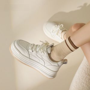 Casual Shoes Color Block Thick Bottom Black White Panda Pattern Womens Spring Autumn New Style Versatile Leisure Shoes