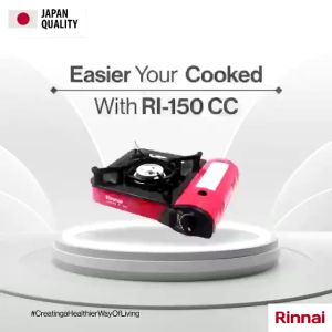 [BISA COD] KOMPOR PORTABLE CAMPING RINNAI RI-150CC + GAS TABUNG GARANSI ORIGINAL MURAH