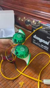 Đôi còi ngân 3 tiếng SAMJI HÀN QUỐC. Còi ô tô xe máy SAMJI HÀN QUỐC điện 12v và 24v