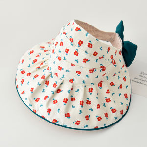 Baby Girl Summer Sun Hat Wide Brim Hat UV Protection Thin Material Childrens Hat Sunguard Cap Breathable Fabric Outdoor Hat