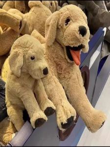 Yellow Dog Plush Toy Sleeping Pillow Gift for Children Friends Golden Retriever Stuffed Doll Little Dog Soft Toy from Jiangsu