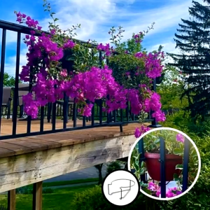 Pot Frame Hanging Pot Holder Floating Garden Railing Planter 浮动花园栏杆花架 Pemegang Pot Gantung