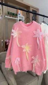 ATASAN SWEATER FLOWER UNIK IMPORT BST