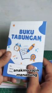 Buku Tabungan Anak Multifungsi - Desain Warna-Warni Isi 6 Lembar Ukuran 145x10 cm