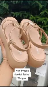 Sandal jelly shoes salina sandal wedges perempuan terbaru