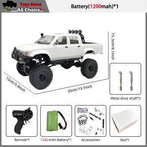 WPL 1:16 C64-1 RC Car 2.4G Full Scale 4wd RC Car Off Road 4x4 Truck Remote Control Controllable LED Light Electric Toy for Kids