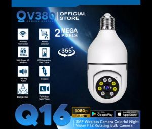 V380 Q16 2MP Night Vision PTZ Rotating Bulb Camera