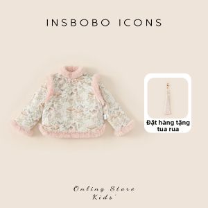 insbobo | Áo Khoác Nữ Trẻ Em Phong Cách Trung Quốc Truyền Thống Mùa Đông