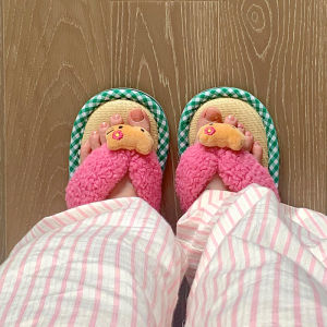 Hellokitty Kitty Cat Indoor Home Linen Slippers Womens Spring Summer Autumn Wearable Outdoor Sandals New Model Comfortable