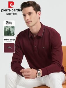 Pierre Cardin | Modal Long Sleeve Mens Polo Shirt for Father Wedding Party