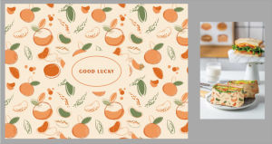 Thickened Large Sandwich Packaging Paper Portable Picnic Food Grade Oil Resistant Pad Paper 50 Sheets Bakery Kitchen Use