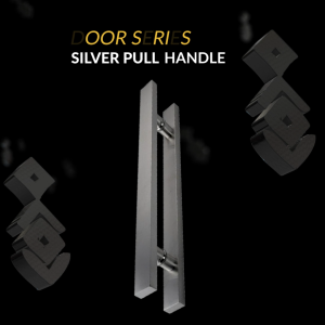 Pull Handle Pintu Kaca Kayu Kotak Stainless Steel Glass Door Handles Silver