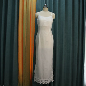 Original Open Back Cheongsam Slip Dress Inner Adjustable Strap Silk Cotton Base Summer Comfortable Breathable Slim Fit Dress